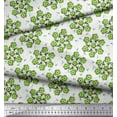 thumbnail image 2 of Soimoi Polyester Crepe Fabric Leaves & Floral Artistic Print Sewing Fabric Yard 52 Inch Wide, 2 of 3