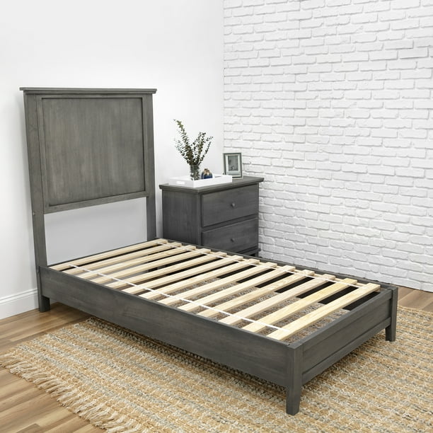Complete Platform Bed Slate Grey Twin XL