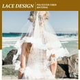thumbnail image 6 of Wedding Lace Veil Single Layer Lace Bridal Veil 1 Tier Floral Bridal Veil with Floral Edge for Brides Wedding Party Headwear, 6 of 6