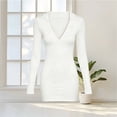 thumbnail image 5 of Ruimatai Women Hooded Bodycon Mini Dress Deep V Neck Long Sleeve Slim Fit Party Club Evening Dresses, 5 of 5
