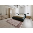 thumbnail image 4 of Ahgly Company Indoor Square Mid-Century Modern Puce Purple Oriental Area Rugs, 6' Square, 4 of 6