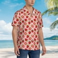 thumbnail image 5 of Fotbe Strawberries Hawaiian Shirt for Men Unisex Summer Beach Casual Short Sleeve Cotton Linen Button Down Shirts-XX-Large, 5 of 9