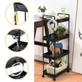 thumbnail image 2 of TUOREN 4-Tier Slim Storage Cart with Wheels for Narrow Space, Black, 2 of 7