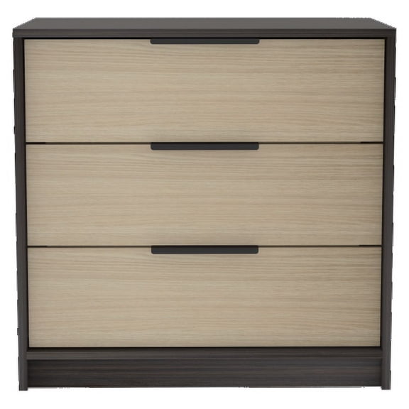 Dtwnek 3 Drawers Dresser for Living Room, Bedroom, Black Brown