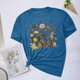 thumbnail image 1 of Fiudx Liquidación de Ofertas Flash Blusas con Estampado de Flores para Mujer Top de Manga Corta con Cuello Redondo, 1 of 4
