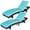 Turquoise, variant on Costway 2PCS Patio Rattan Folding Lounge Chair Adjustable Turquoise Cushion