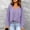 Purple, variant on GaThRRgYP Womens Plus Size Long Sleeve Tunic Tops,Women's Casual V-neck Long-sleeved Pullover Sweatshirt Army Green S