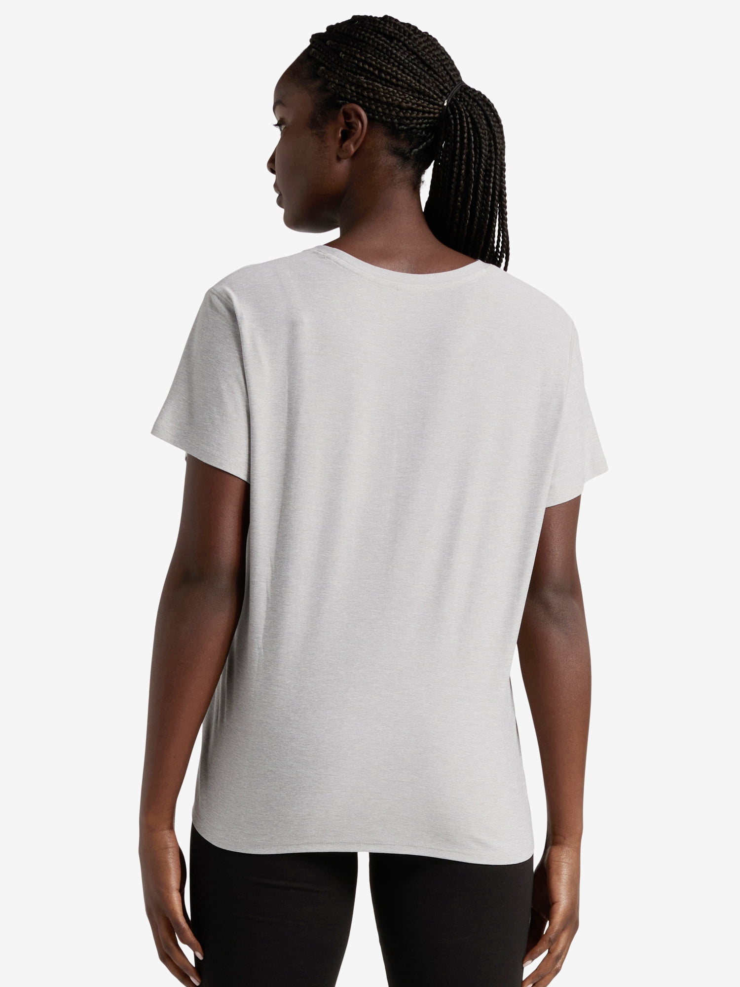 Athletic Works Women's and Women's Plus ButterCore Tee with Short Sleeves, Sizes XS-4X
