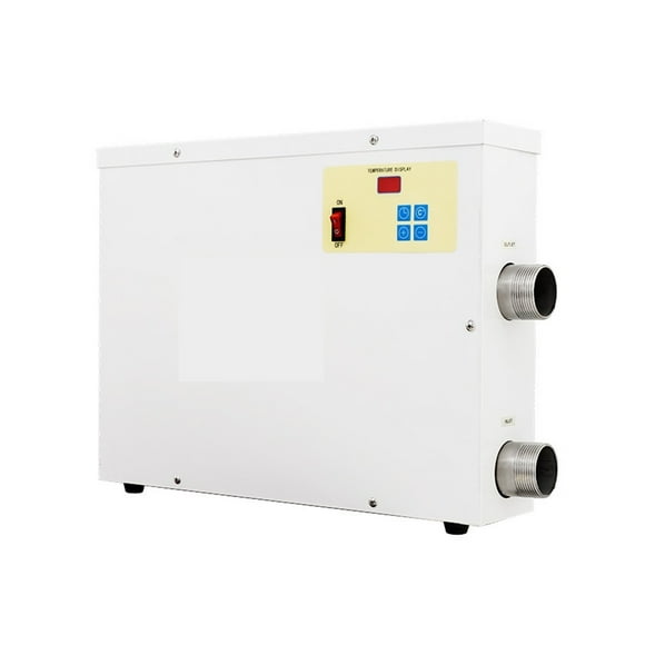 Chauffage Électrique de Piscine 5,5 KW-15 KW, Température Constante, Chauffage de Piscine SPA SPA Baignoire, Chauffage à Température Réglable, Prévention de la Combustion à Sec