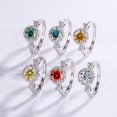thumbnail image 3 of 1 Carat Moissanite Rings for Women S925 Sterling Silver Blue/Green/Red/Champagne Moissanite Engagement Ring Lab Women 's Diamond Wedding Rings for Lady Diamond Promise Rings, 3 of 8