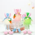 thumbnail image 3 of Easter Faceless Plush Gnomes, Long Legs Spring Gnomes Stuffed with a Carrot/Egg, Handmade Tabletop Bunny Decorations for Easter Holiday Tiered Tray Home Birthday Indoor Decor Ornaments Gifts, 3 of 9