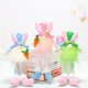 thumbnail image 1 of Condecoración de Pascua | Muñeca sin rostro de piernas largas | Adorno de peluche para gnomos, figurita festiva sobre la mesa, decoración de tela suave | Rosa Verde Multicolor | 10 pulgadas, 1 of 3
