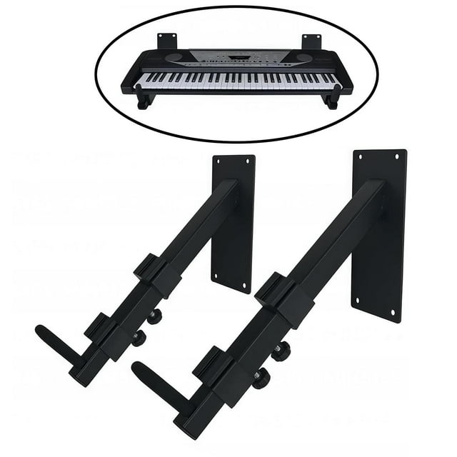 2 soportes de gancho para teclado electrónico, organizador de almacenamiento universal, soporte de pared para guitarra, para instrumentos musicales.