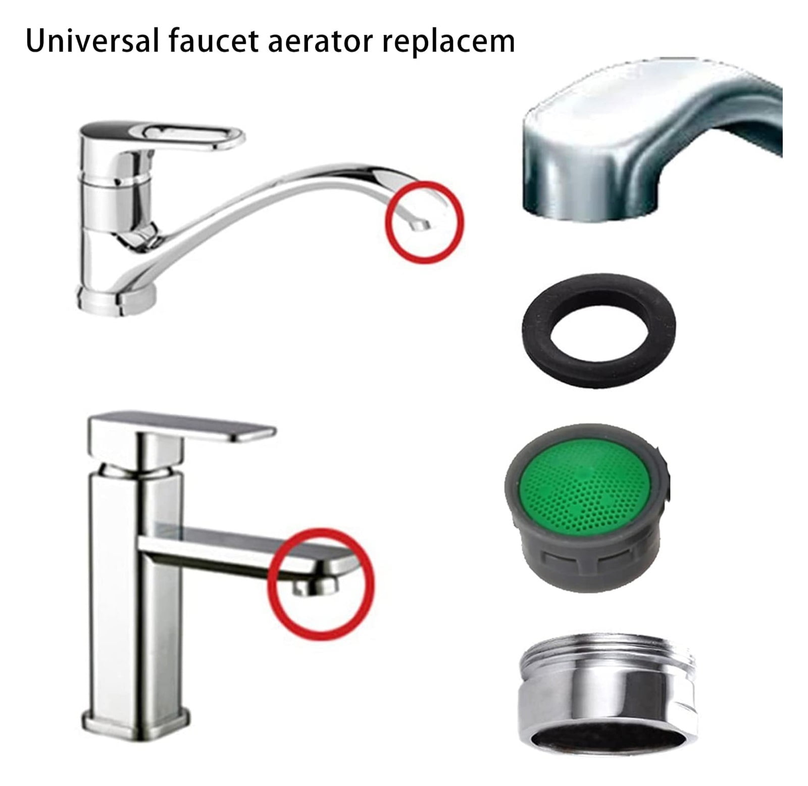 20PCS Tap Aerator-Basin Tap Filter- Faucet Plastic Insert Replacement Nozzle Filter - Faucet Flow Restrictor Replacement Parts For Kitchen And Bathroom ,Easy to Operate
