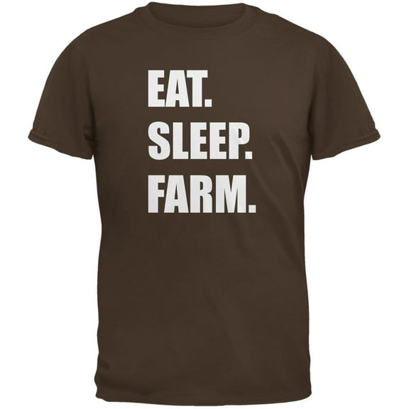 Eat Sleep Farm Brown Youth T-Shirt - Youth Medium