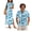 Blue Floral, variant on His and Hers Matching Outfits Mens Floral Button Down Shirt Womens Hawaiian Dresses Round Neck Split Long Maxi Dress Button Up Shirt Matching Tropical Outfits for Couples Woman XL