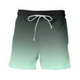 thumbnail image 4 of ibuvkizy Mens Sport Shorts Clearance!Men's Gradient Printing Hawaiian Special Print Shorts with Pockets Casual Trouser Shorts Pants Beach Shorts Mint Green,L, 4 of 9