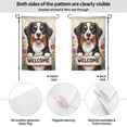 thumbnail image 3 of Welcome Garden Flag Double Sided Polyester Decorative Yard Banner with Adorable Bernese Mountain Dog Holding Welcome Sign and Flowers Design 12.5x18 Inch for Outdoor Lawn Patio Decor#28501, 3 of 6