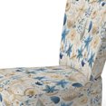 thumbnail image 4 of Designart "Seashell Coastal Serenity II" Chaise d'Appoint Bleue à Fleurs - Fauteuil Cottage pour Chambre, 4 of 7