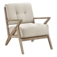 thumbnail image 1 of Pemberly Row Mid-Century Fabric Upholstered Accent Chair in Sand, 1 of 8