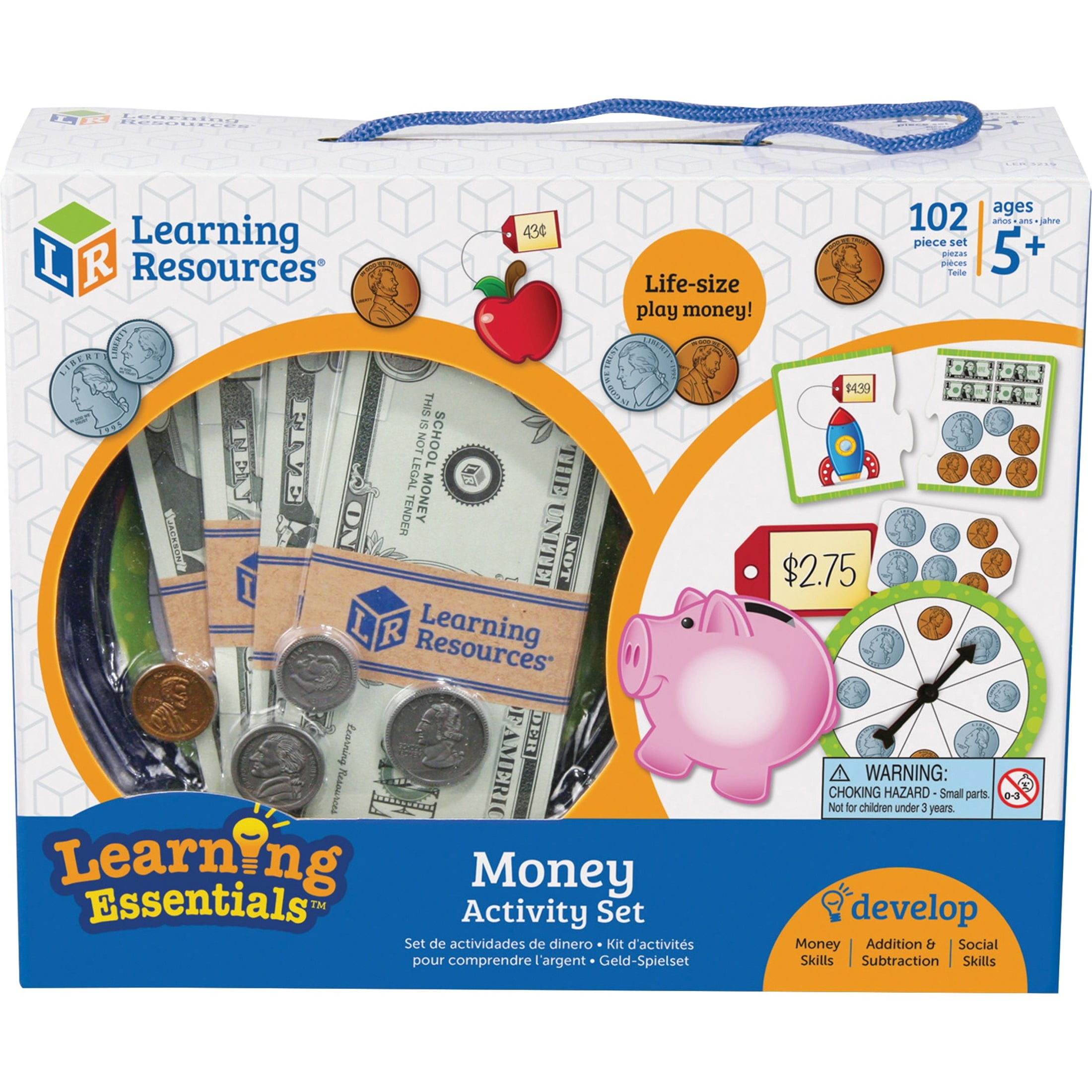 Learning Resources, LRNLER3219, Money Activity Set, 1 / Set, Multi