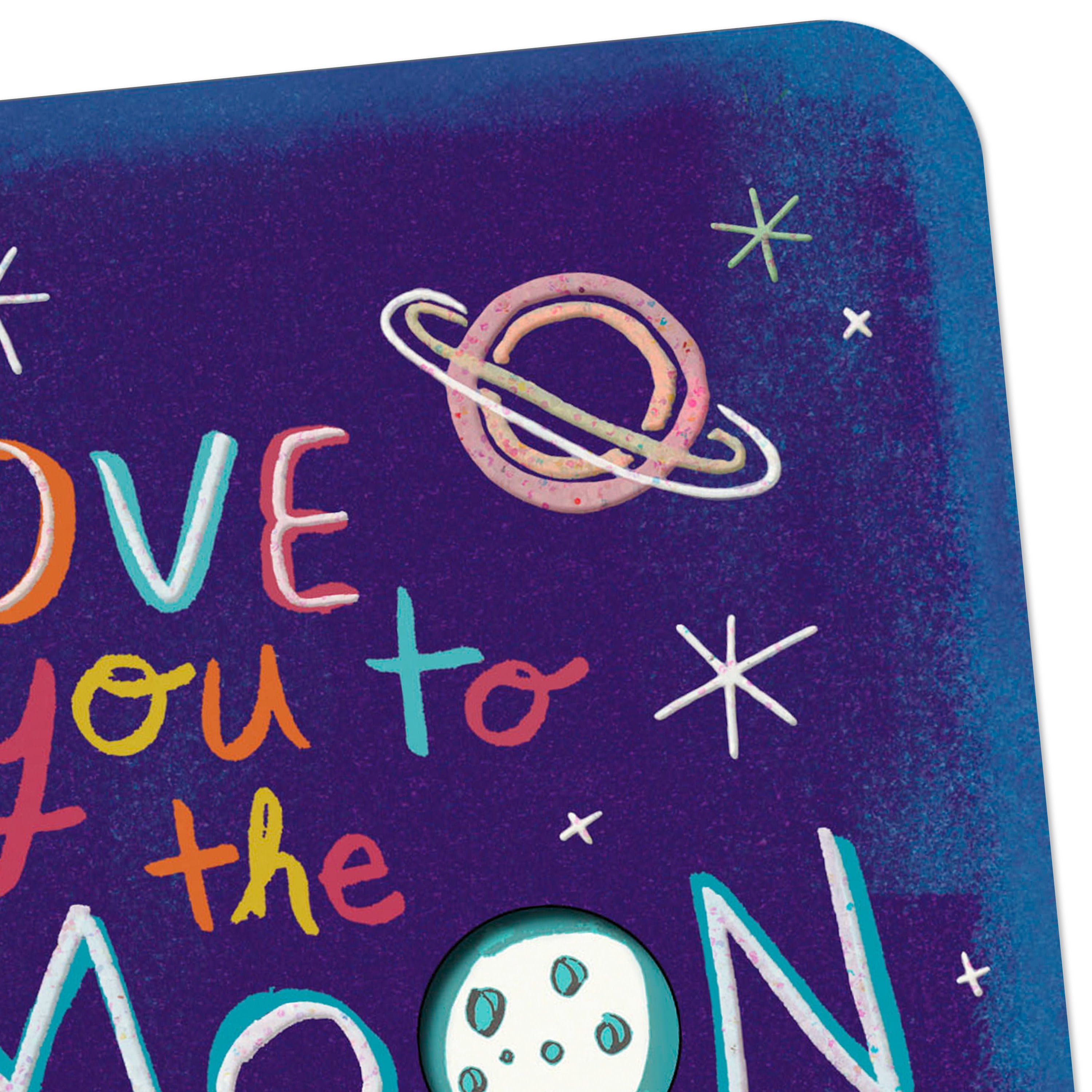 Hallmark Just Because Love Card (Love You to The Moon and Back)