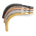 thumbnail image 3 of Sterling Silver Rhodium & Black-plate, Gold & Rose-tone CZ 4 Ring Set - Size 7, 3 of 3