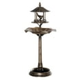 thumbnail image 2 of Outsunny 3-in-1 Garden Bird Bath Bowl Pedestal with Bird Feeder, Large Water Basin, Underneath Flower Planter, Style Gold, 2 of 9