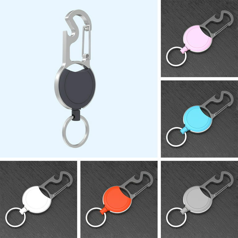 Hesroicy Retractable Keychain Quick Release, Elastic, Zinc Alloy,  Anti-Loss, Comfortable Grip - Ideal for Daily Use 
