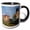 Black/White, variant on 3drose, Split Rock Lighthouse - Us24 Pha0154 - Peter Hawkins, 11oz Two-tone Black Mug