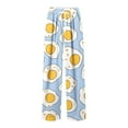 thumbnail image 3 of YLSDY Men's Lightweight Lounge Pants with Fun Egg Print Elastic Waist Breathable Casual Stylish Pajama Pants Light Blue XXL, 3 of 5