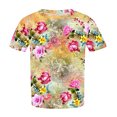 thumbnail image 5 of Patlollav Womens Plus Size Shirts Elegant Floral Print Tunic Tops Summer Crewneck Short Sleeve Tshirts 2024 Oversize Tee Shirts, 5 of 6