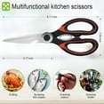 thumbnail image 2 of Kitchen Scissors, Heavy Duty Multifunction Kitchen Shears Ultra Sharp Stainless Steel Scissors for Chicken,Poultry,Fish, Meat,Vegetables & Herbs, 2 of 6