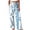 Light Blue, variant on Womens Pants Women's Fashion Printing Elastic Waist Drawstring Fallow Full Length Casual Loose Pants, Black_S