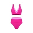 thumbnail image 4 of Ynynloco Tankini Swimsuits for Women 2026 Two Piece Color Blocking Tummy Control Modest Bathing Suit,Swim Tops with Short Swimwear, 4 of 6
