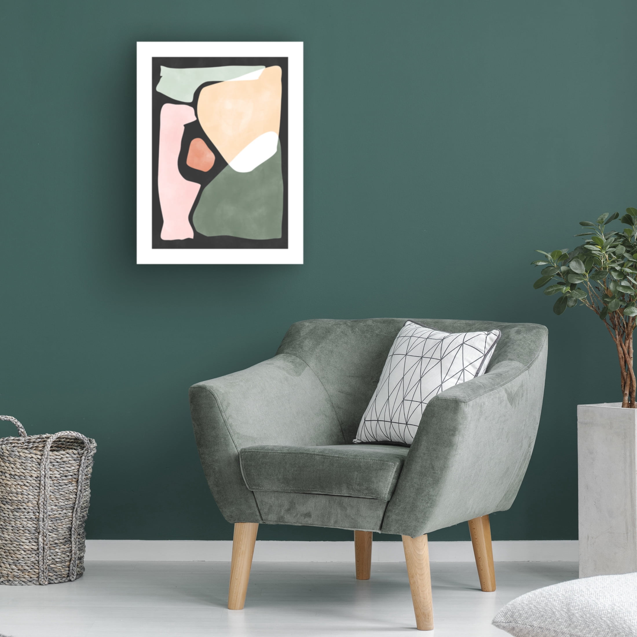 Trademark Fine Art Elena Ristova Pinkgreen30 Canvas Wall Art