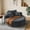 Gray, variant on Ataucjin 55'' Oversized Round Chaise Lounge Chair Indoor, Deep Seat Cloud Large Circle Sofa Chair, Corduroy Cloud Circle Chair with 3 Pillows, Ergonomic Circle Single Cloud Lounge