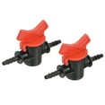 thumbnail image 1 of Uxcell 1/4" Conector de espiga Válvula de bola de cierre de plástico para tubo de riego 2 paquetes, 1 of 4