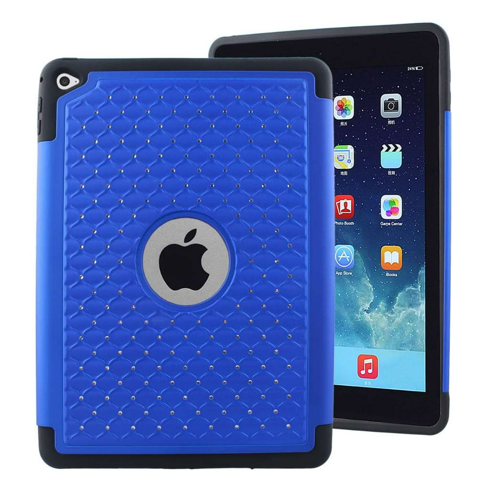 iPad Air 2 Case Blue, MPERO Series IMPACT XB Crystal Jeweled Bling