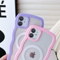 thumbnail image 4 of Compatible for iPhone 12 Case and iPhone 12 Pro Case with Magsafe, Wave Magnetic Phone Case Cute Water Ripple Candy Colors Frame Shockproof for Women Girls 6.1 Inch - Purple, 4 of 14