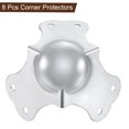 thumbnail image 3 of Unique Bargains 66x66x66mm Metal Box Corner Protectors Plating Silver Tone 8 Pack, 3 of 5