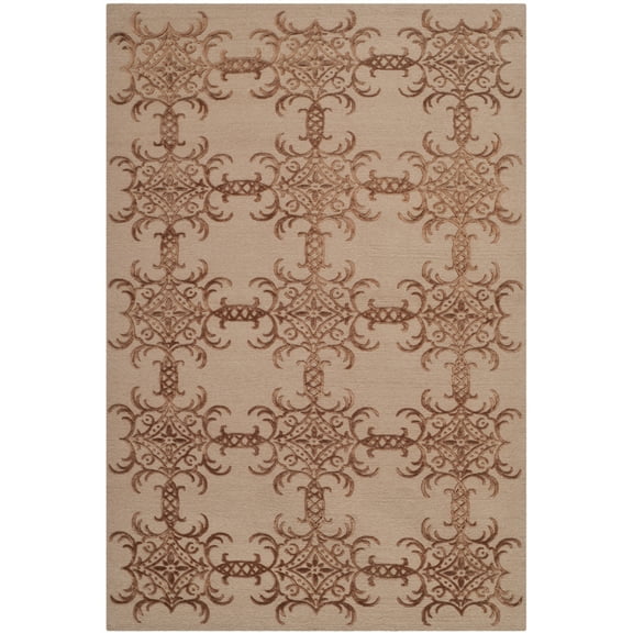 SAFAVIEH Martha Stewart Tracery Floral Area Rug, Rose/Wood, 3'9" x 5'9"