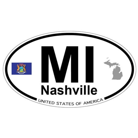 Nashville, MI Oval Sticker