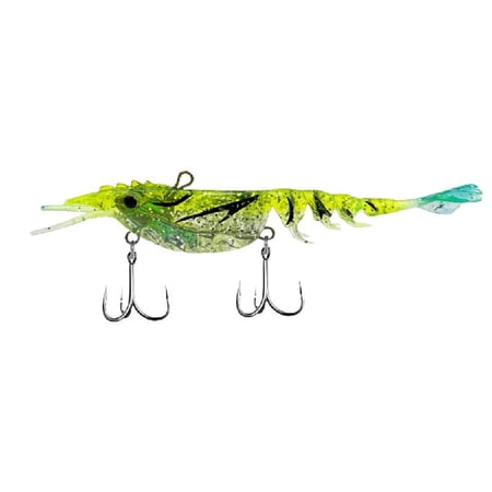 Shrimp Fishing Lures Rubber Fishing Baits Prerigged Fishing Jigs Lures for Freshwater and Saltwater Easy to Use