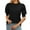 Black, variant on Sweaters for Women, Casual Women's Short Sleeve Sweater With Round Neck And Puff Sleeves Solid Color Knit Top, Sweater(White,M)