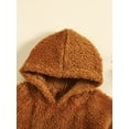 thumbnail image 5 of Hirigin Newborn Baby Boy Halloween Costume Fuzzy Cloak Ghost Face Print Long Sleeve Hooded Jumpsuit Romper Clothes, 5 of 9