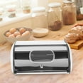 thumbnail image 5 of Howish bread boxes Stainless Steel Bread Box Roll Up Lid Kitchen Storage Organizer(13.58"X9.06"X5.71"), 5 of 8