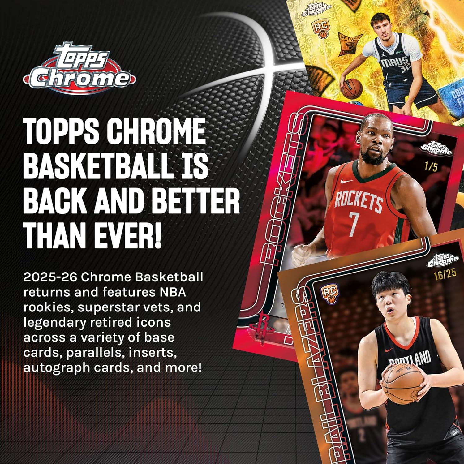 2025-26 Topps Chrome Basketball Trading Cards Value Box
