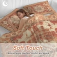 thumbnail image 5 of Orange Boho Bedding 3 Piece Duvet Cover Set California King, Geometric Antique Tribal Retro Ethnic Soft Microfiber Comforter Cover with Zipper Closure & Pillowcases, FadeResistant Quilt Cover, 5 of 9