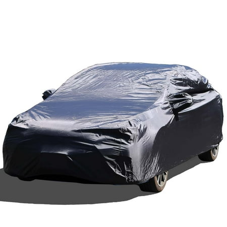 9 -Layer All Weather Proof Breathable Lining Full Car Cover for Up to 15.5' Vehicles